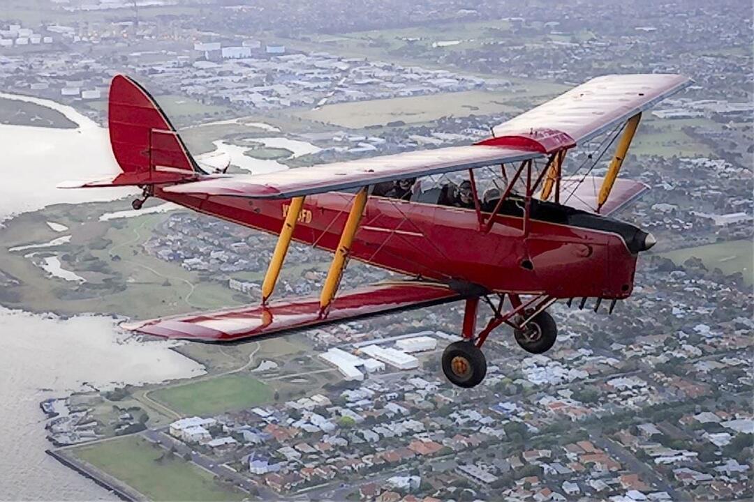 Nostalgic Tiger Moth Flight, 45-minutes Gift Voucher - Lethbridge VIC