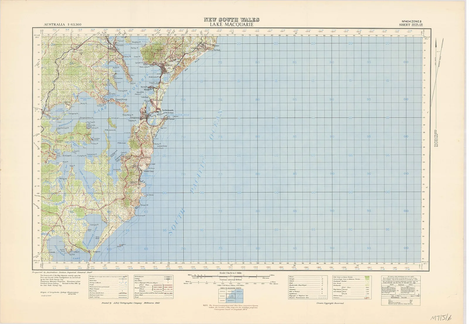 Official topographic map of region at original scale of 1:63000
